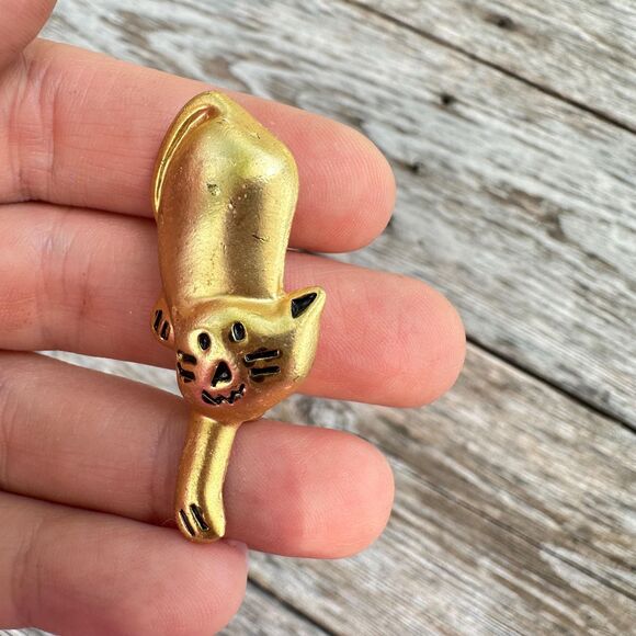 Vintage Jewelry Cat Brooch Kitten Pin - Picture 3 of 3